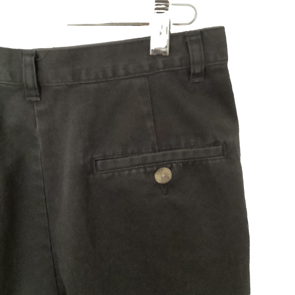 Charter Club Vintage Black Cotton Shorts High Waisted Pleated Size 10 - Picture 4 of 6